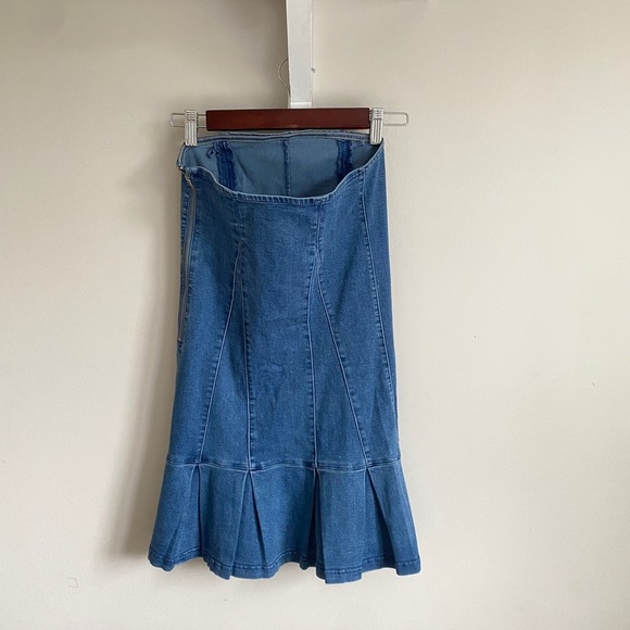 Urban Outfitters Brandi Denim Strapless Mini Dress - Picture 3 of 4